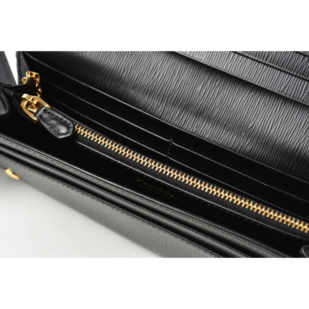 Prada Long Wallet Pass Case Saffiano Black - image 6